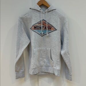 Gray Montauk Hoodie YXL (tag says XS), which = YXL = Adult XS size chart